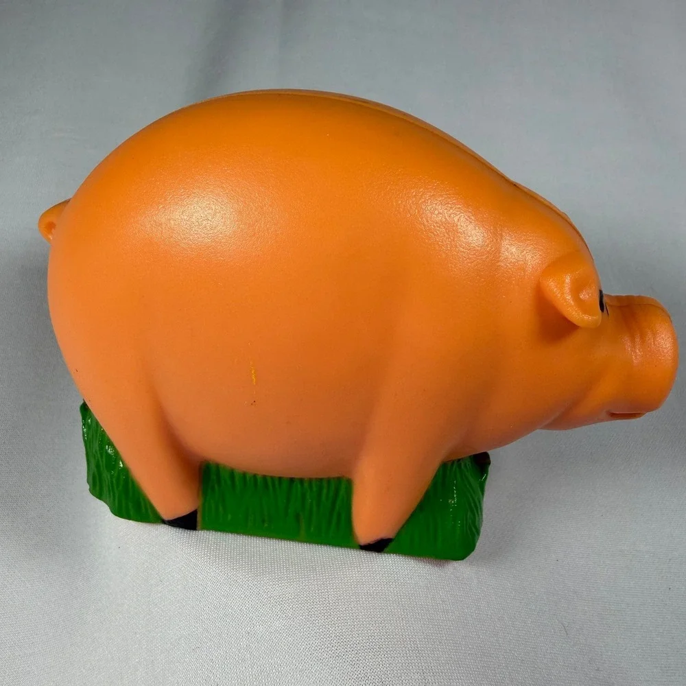 Vintage Pink Pig Kitchen Timer 60 Min Mechanical Ticking Farmhouse Novelty Prop